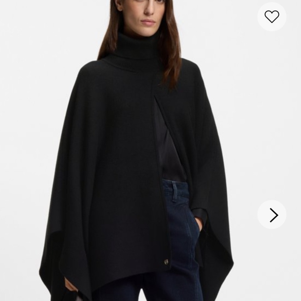 Hugo Boss 100% Virgin Wool Navy Cape Poncho - GREAT CONDITION!